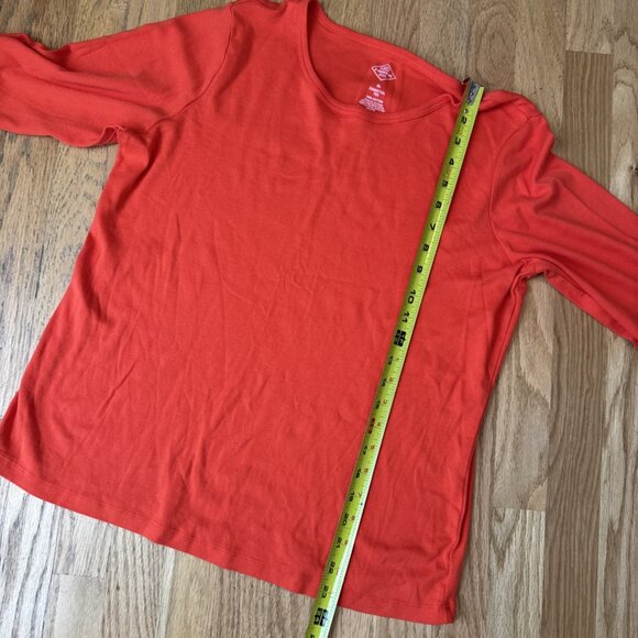 ST. JOHN'S BAY Essential Tee Womens Long Sleeve Orange XL - Picture 15 of 15